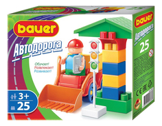 Конструктор пластиковый Кроха Конструктор Bauer Серии Автодорога 25 Элементов Бауэр