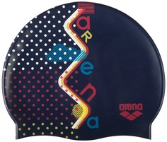 Шапочка для плавания Arena Print Jr Navy/Masquerade, силикон, 94171 710