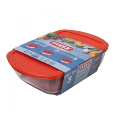 Набор контейнеров Color 0,4л+1,1л+2,5л Pyrex