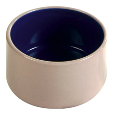 Одинарная миска для грызунов TRIXIE, керамика, белый, синий, 0.1 л