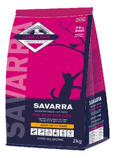 Сухой корм для кошек Savarra Food Adult, ягненок, рис, 2кг