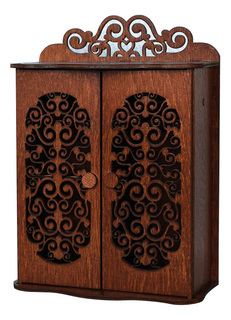 Шкаф для спальни коричневый для кукольного дома ЯиГрушка