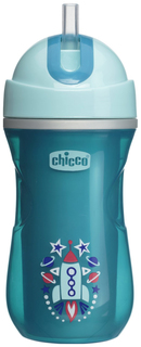 Чашка-поильник Chicco Sport Cup с трубочкой, 266 мл, Голубой
