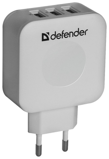 Сетевое зарядное устройство Defender UPA-30 3 USB 4A White