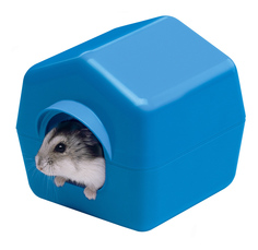 Домик для грызуна Ferplast пластик, 11х11.4х10.4см, цвет синий