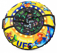 Надувные санки-ватрушка (тюбинг) Small Rider UFO (CZ) желтый, капитан Клюква