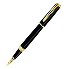 Ручка перьевая Waterman Exception - Black GT Slim, F