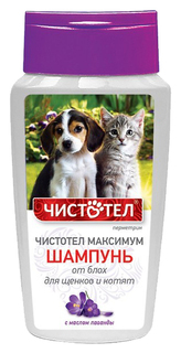 Средство от блох для домашних животных Чистотел Maксимум Шампунь для щенков и котят 180 мл