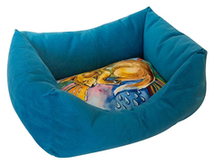 Лежак для животных Бобровый Дворик 92 х 62 Пэчворк Zoo Express