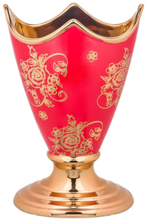 Ваза Lefard 763-064 Красный, золотистый