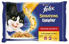 Влажный корм для кошек Felix Sensation, курица, утка, печень, 85г