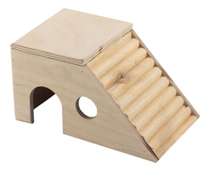 Домик для грызуна Дарэлл дерево, 10х12х17см, цвет бежевый