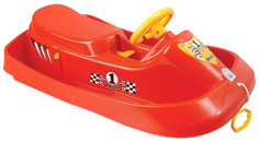 Снегокат Pilsan Rally Sledge с рулем и тормозом, красный