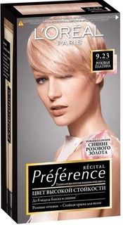 Краска для волос LOreal Paris "Preference" 9.23 Розовая Платина, 174 мл