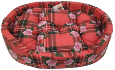 Лежак для животных Ferplast Dandy F 80x55x20 см Розы на красном