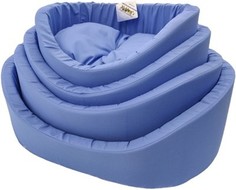 Лежак с бортиком Бобровый Дворик для животных (55 х 43 х 16 см, Голубой)