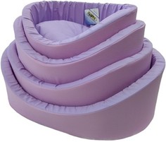 Лежак с бортиком Бобровый Дворик для животных (55 х 43 х 16 см, Сиреневый)