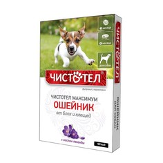 Средство от блох для домашних животных Чистотел, ошейник черный 65 см