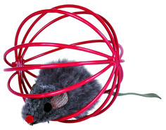 Игрушка для кошек Trixie мышки мягкие в проволочном шаре