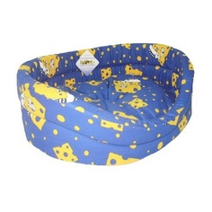 Лежак с бортиком Бобровый Дворик для животных (42 х 35 х 16 см, Синий)