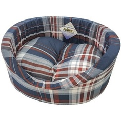 Лежак с бортиком Бобровый Дворик для животных (55 х 43 х 16 см, Синий)