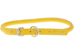 Ошейник для собак повседневный Collar, обхват шеи 47 см, кожа, желтый