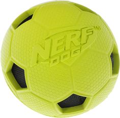 Игрушка Nerf Мяч футбольный для собак (7,5 см, Синий желтый)