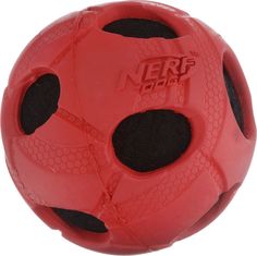 Игрушка Nerf Мяч с отверстиями для собак (7,5 см, Синий красный)