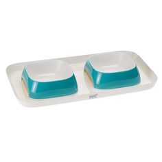 Поднос с мисками Ferplast Glam Tray для животных (800 мл, Голубой)