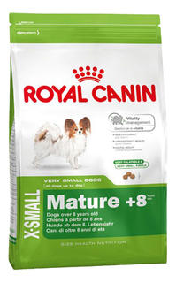 Сухой корм для собак ROYAL CANIN Adult 8+ X - Small, птица, 0.5кг