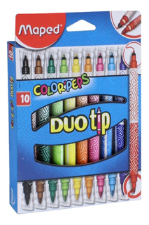 Фломастеры Maped Color Peps Duo Tip 10 цветов с двумя наконечниками