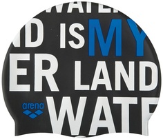 Шапочка для плавания Arena Print 2 Matrix/Dark Grey, силикон, 1E368 523