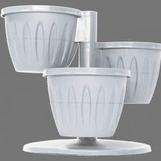 Горшок Каскад белый 0.7л. (Ростов) Alternativa