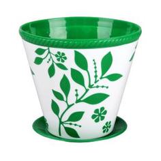 Горшок Прованс 1,5л. с под.зел-бел М5879 Alternativa
