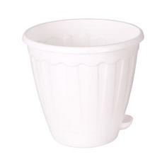 Горшок "Рондо" 1,5л. с под. белый М6092 Alternativa