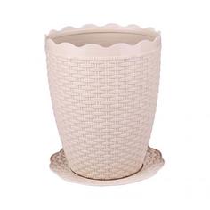 Горшок Плетенка 8л слон.кость М2688 Alternativa