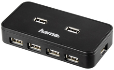 Разветвитель для компьютера Hama Active1:7 черный (00039859)
