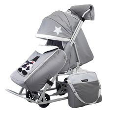 Санки-коляска Pikate Toy Светло-Серый