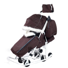 Санки-коляска Pikate Снеговик Шоколад