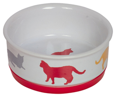 Одинарная миска для кошек Nobby, керамика, белый, 0.2 л