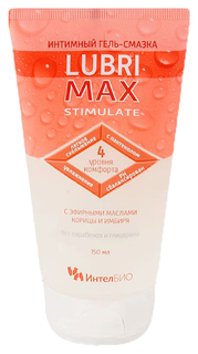 Возбуждающий интимный гель-смазка на водной основе Lubrimax Stimulate 150 мл ИнтелБИО