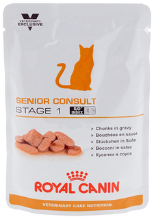 Влажный корм для кошек ROYAL CANIN Senior Consult Stage 1, мясо, 100г