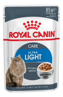 Влажный корм для кошек ROYAL CANIN Ultra Light, мясо, 12шт, 85г