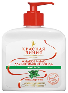 Жидкое мыло для интимного ухода Красная линия Алоэ 250 мл Русская косметика