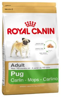 Сухой корм для собак ROYAL CANIN Pug Adult, птица, 0.5кг