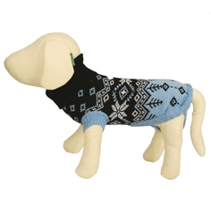 Свитер для собак Triol размер XXL мужской, голубой, черный, длина спины 46 см