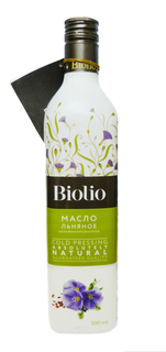 Масло Biolio льняное нерафинированное 500 мл