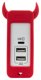 Сетевое зарядное устройство MoMax U.Bull 3 USB 5,4A Red