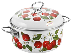 Кастрюля ELROS Cherry 1812АП4/6Д Белый, красный, зеленый