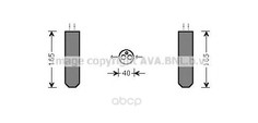 Радиатор кондиционера автомобильный Ava HDD230
